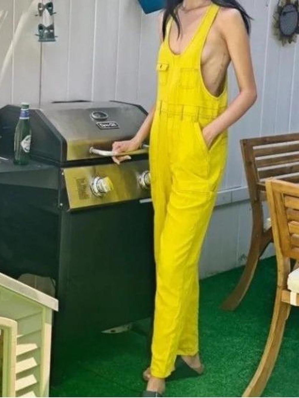 Urban Outfitters Overalls Jumpsuit Neon Vibrant Yellow Oversized Size S